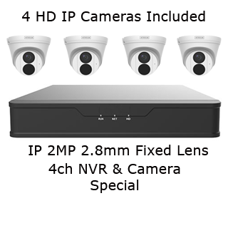 four channel nvr with cameras special