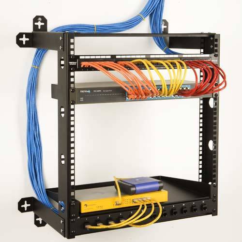 Wall mounted racks - fully customizable open frame or enclosed